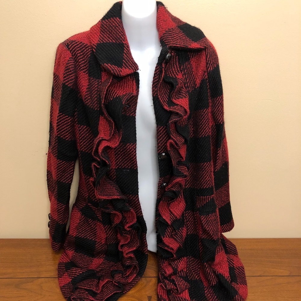 Anthropologie Birling Ruffle Coat